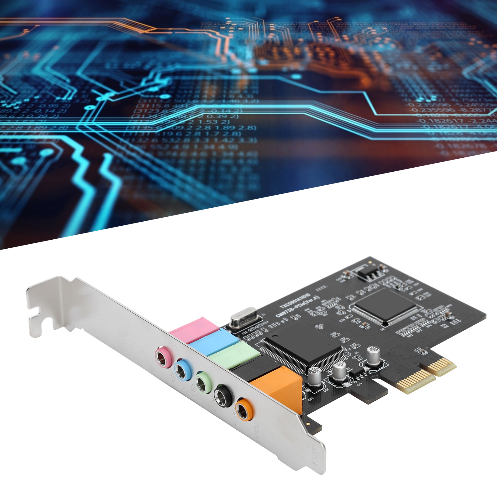 Pcie 5.1 Kênh Card Âm Thanh 6 Kênh Card âm thanh Cmi8738 Chip Với CD Phụ Kiện