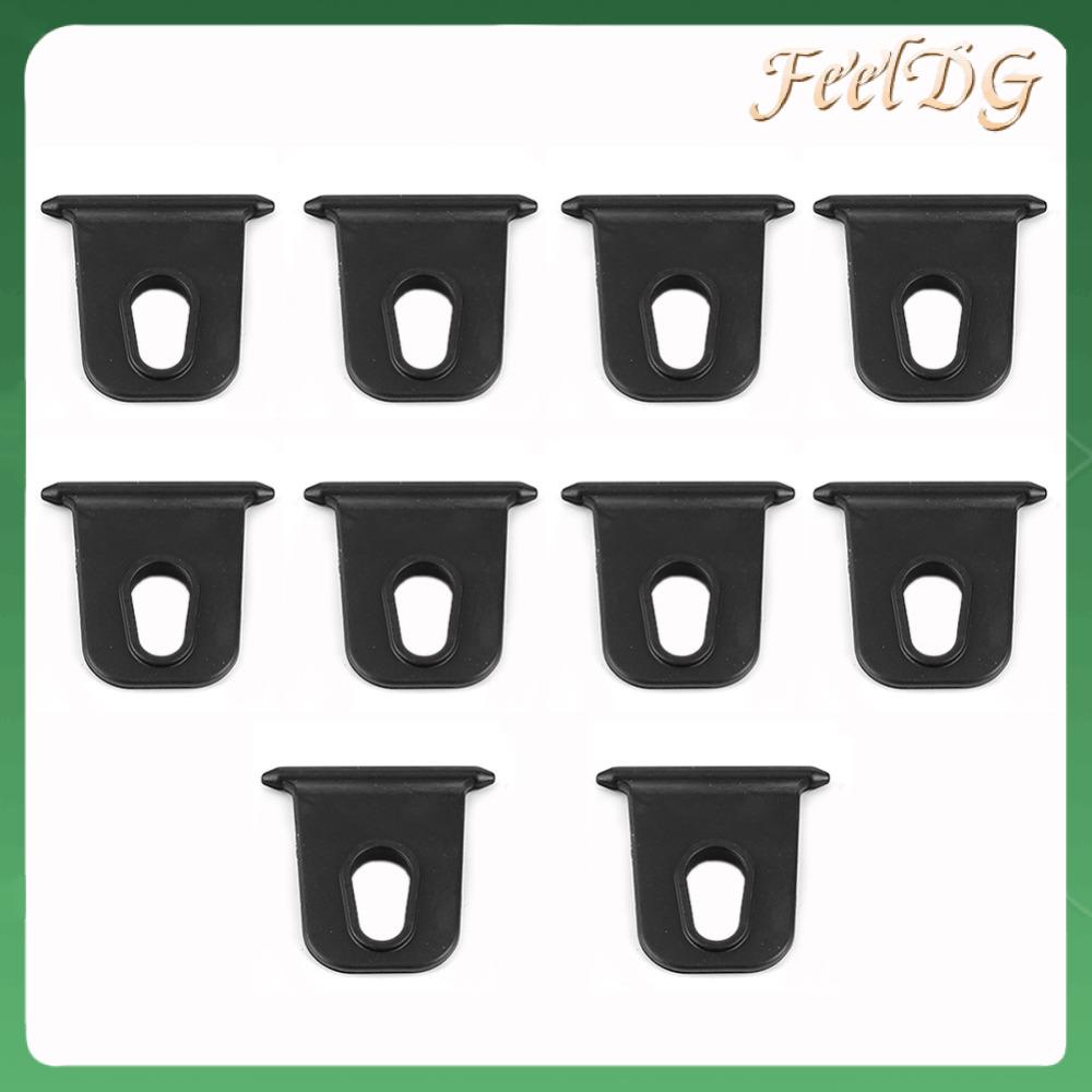 FEELDG 10PCS Móc treo Móc mái hiên Đen Móc treo quần áo RV Bộ tổ chức móc treo quần áo Phụ kiện cắm trại Móc mái hiên RV Xe cắm trại RV