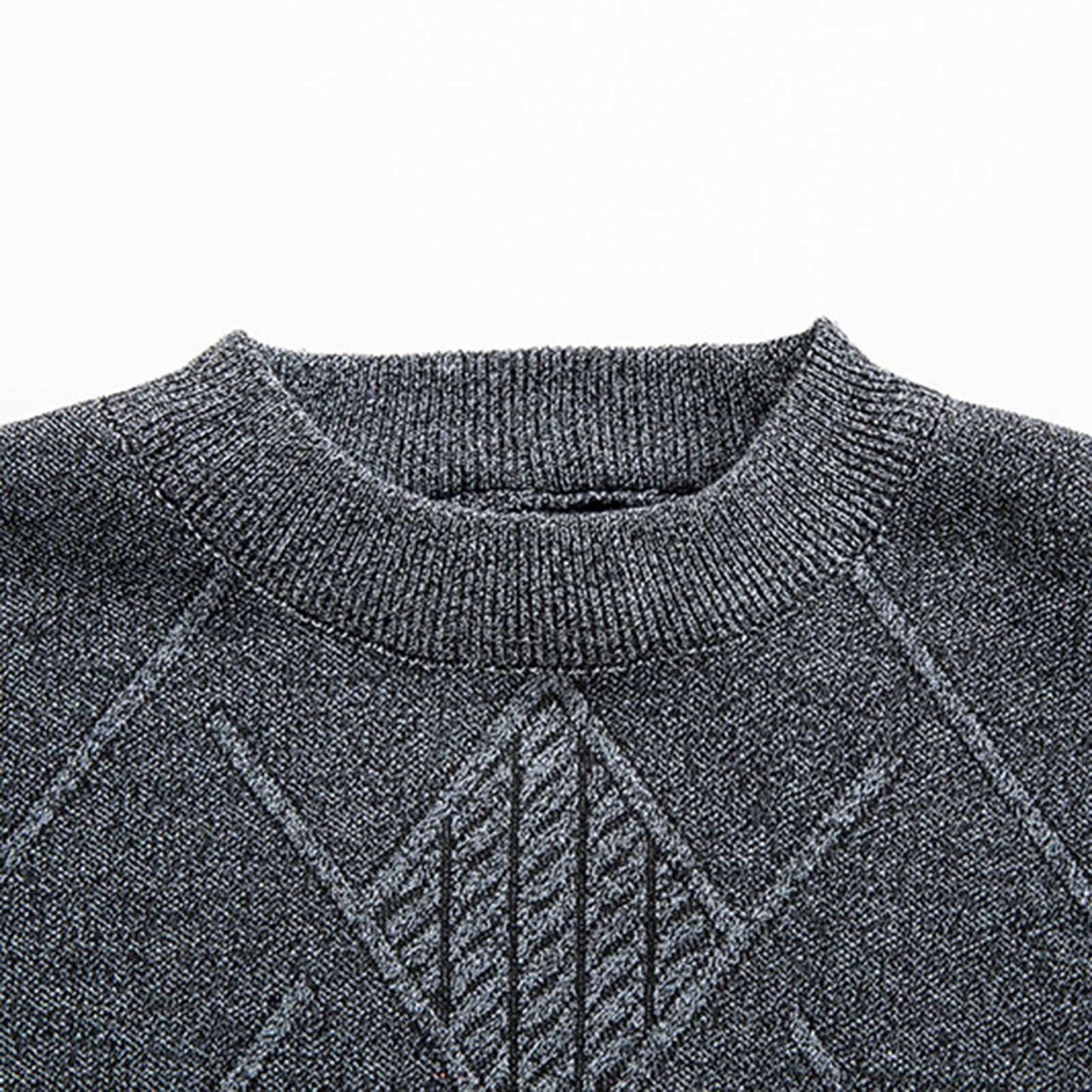 Maglione girocollo da uomo in tinta unita maglione per inverno casual pullover di media lunghezza meno di819_voghion.com