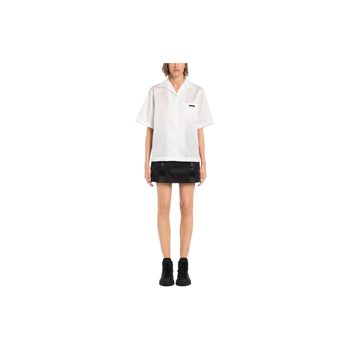 เสื้อเชิ้ต เสื้อเบลาส์สตรี Prada ผู้หญิง คอแหลม สีขาว Moderate อื่นๆ 240691-1YFL-F0009-S-202