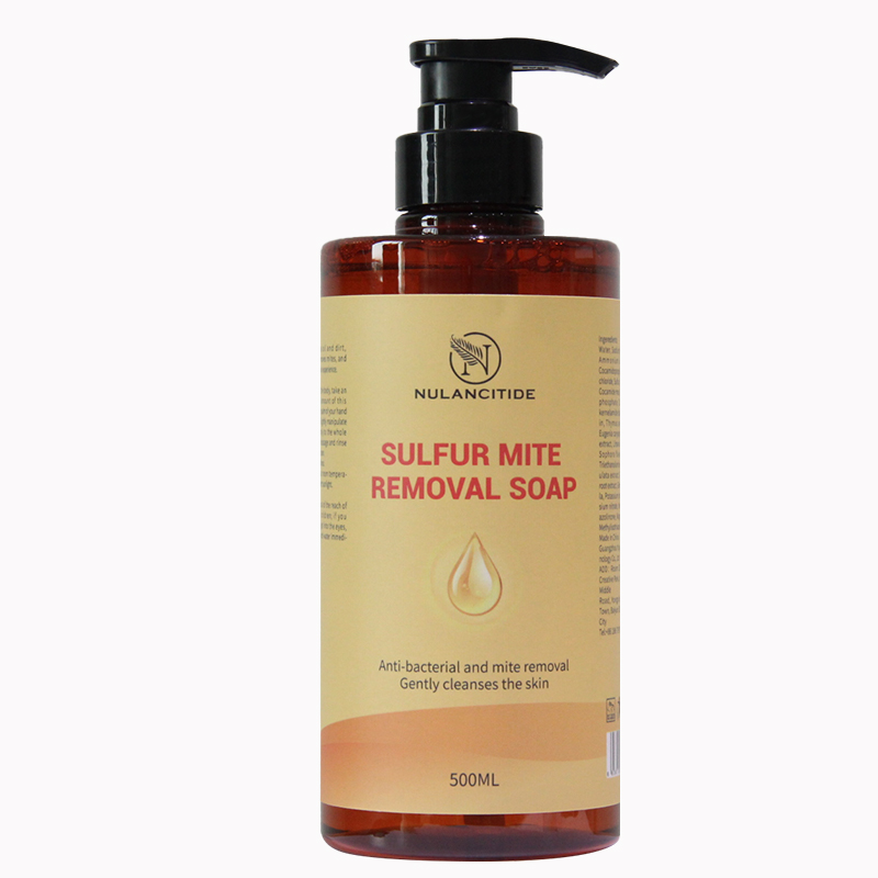 500ml chống vi khuẩn lưu huỳnh tắm thuốc làm sạch cơ thể Mite loại bỏ mụn trứng cá xà phòng lưu huỳnh liqu