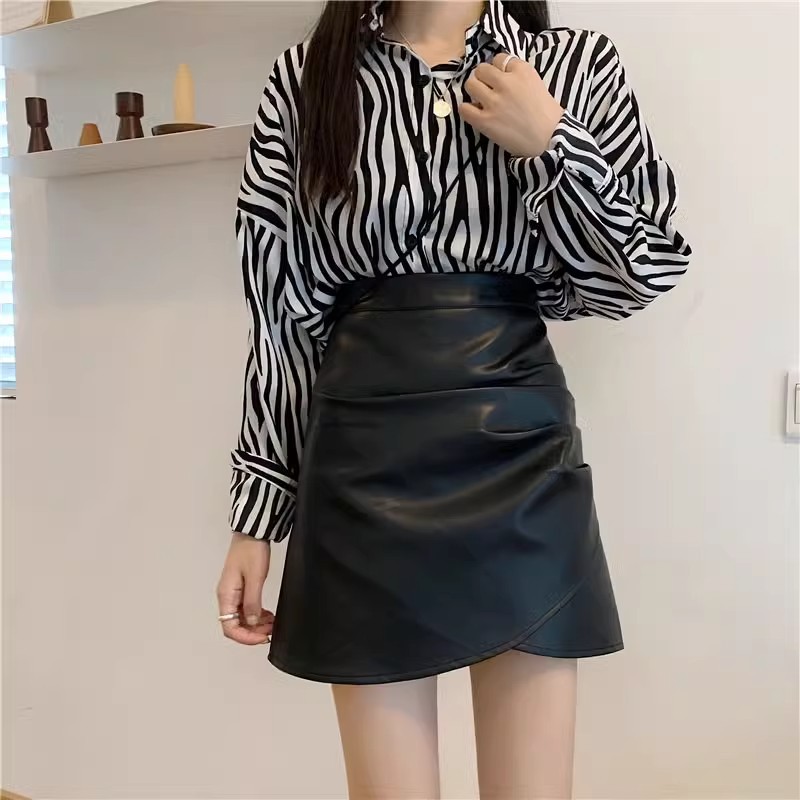 jyjxqj Spring and Autumn Women's A-Line Short Skirt for casual wear