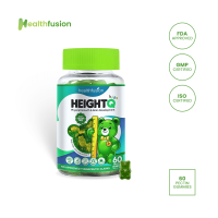 Health Fusion HEIGHTQ Kids with CGF DHA Omega-3 Calcium & Vitamin D3 for Growth & Brain Development | Sugar-free 60s