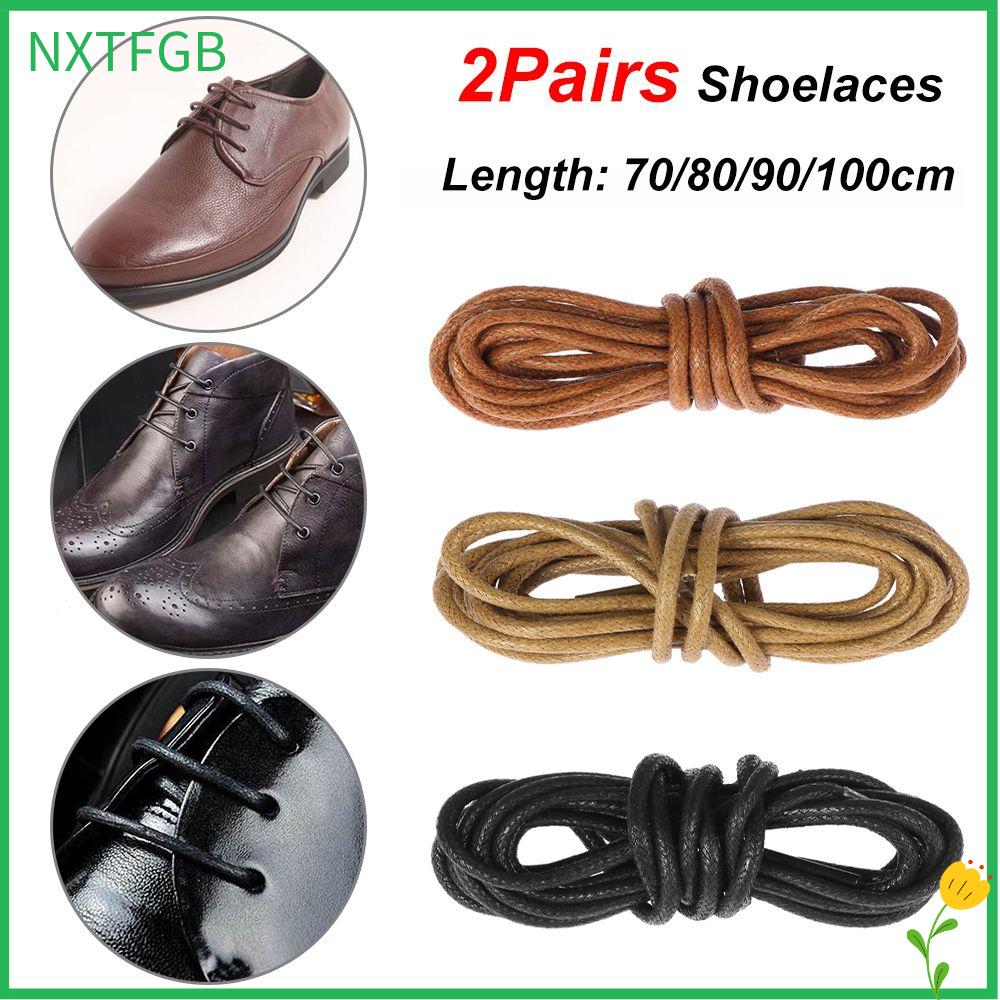 NXTFGB 2 Pairs 70/80/90/100cm Dây giày Giày thể thao Giày da Dây giày tròn có sáp Boots Laces Strings Dây giày