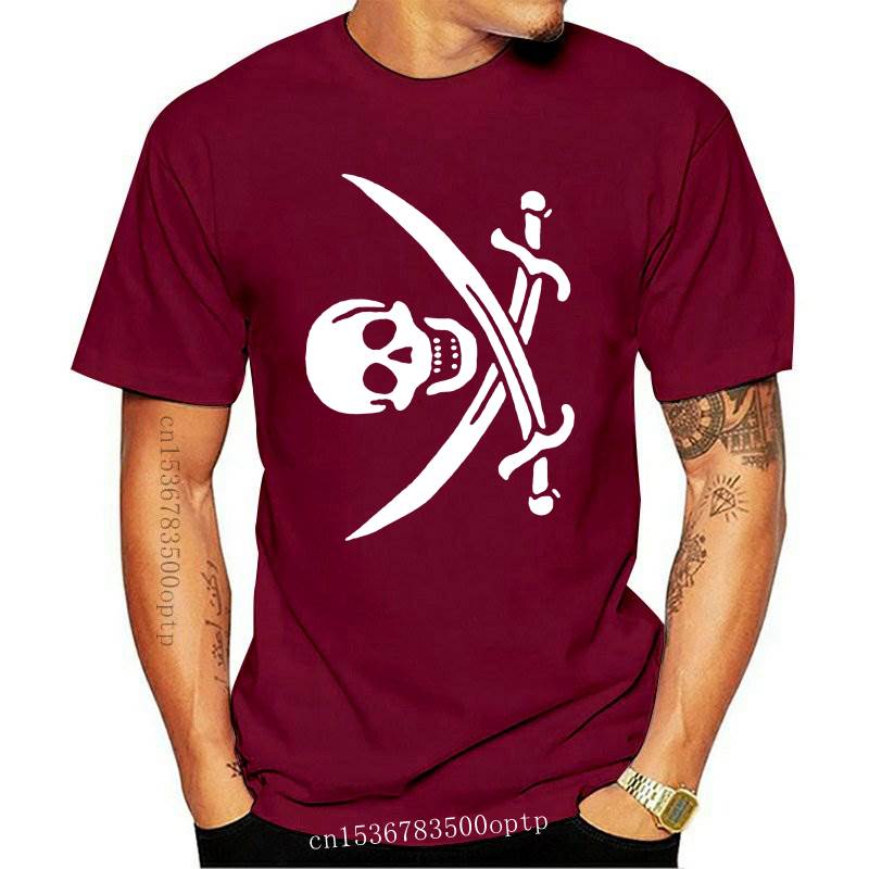Pirate Faded Flag Mens T-Shirt Tee Top Skull Gift Crossbones Clothing Shirt Harajuku Funny Tee Shirt