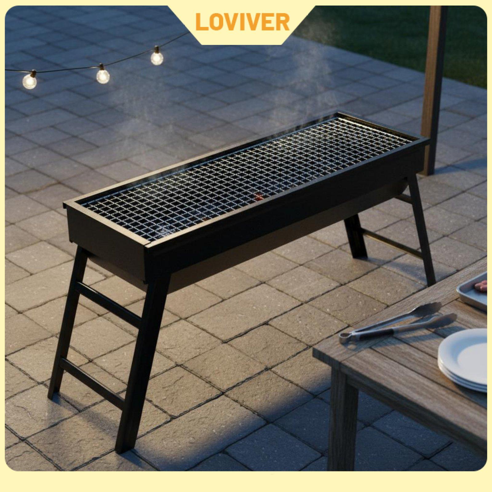Stainless Steel Barbecue Grill Thickened Folding Grilling Rack Foldable Outdoor Cooking for Camping, Picnic