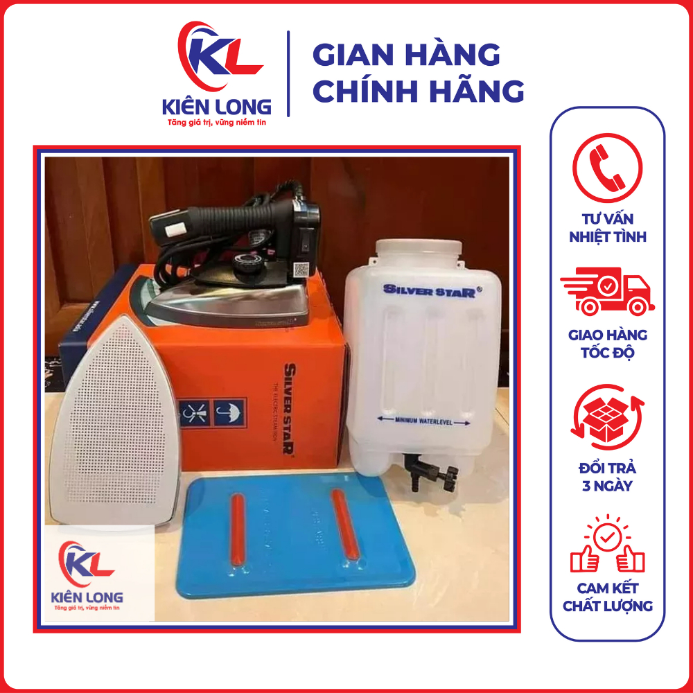 Bàn là bình treo 94A CHÍNH HÃNG Bàn là Silvel star cam tặng kèm mặt nạ bàn là