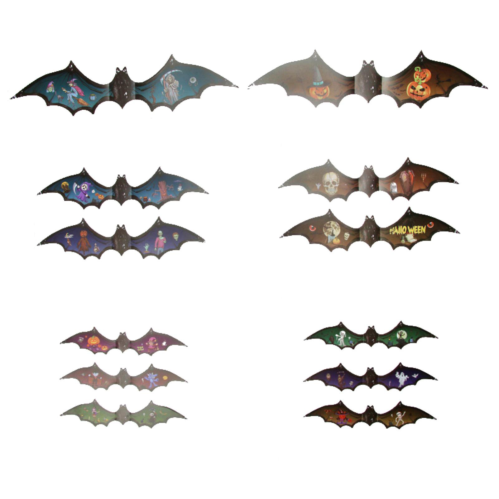 Kerrk lylyp 3D Miếng Dán Tường 3D Bat dán ma quái 3D Bat Miếng Dán Tường