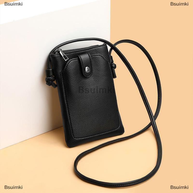 [COD] Bsuimki New rắn màu điện thoại đơn giản túi thời trang mini đa năng chéo chéo túi