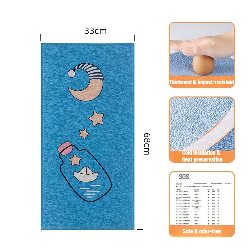 Oldlaiben Kids Anti Collision Wall Pad Cartoon Soft 3D Headboard Cushion Self Adhesive Room Decor Pelindung Dinding Kanak