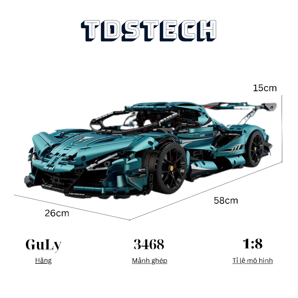 Mô Hình Lắp Ráp Đồ Chơi Technic Apolo Guly Gumpert Ie Tỉ Lệ Sku 10612 1:8 3468 Chi Tiết Dài 55Cm Cun
