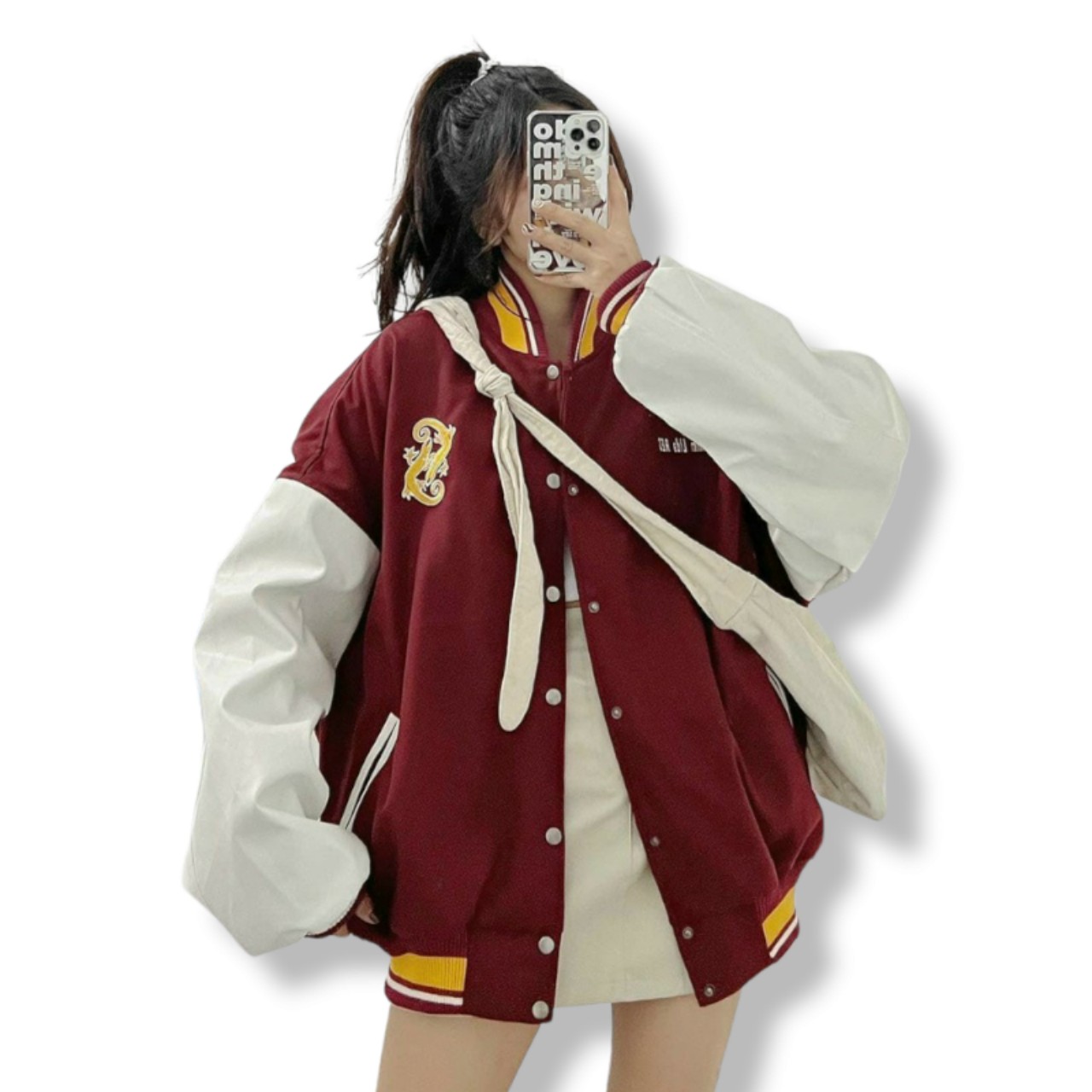 Áo Khoác Bomber UNISEX Form Rộng In Chữ Cực Ngầu Cực Phong Cách Mẫu Mới