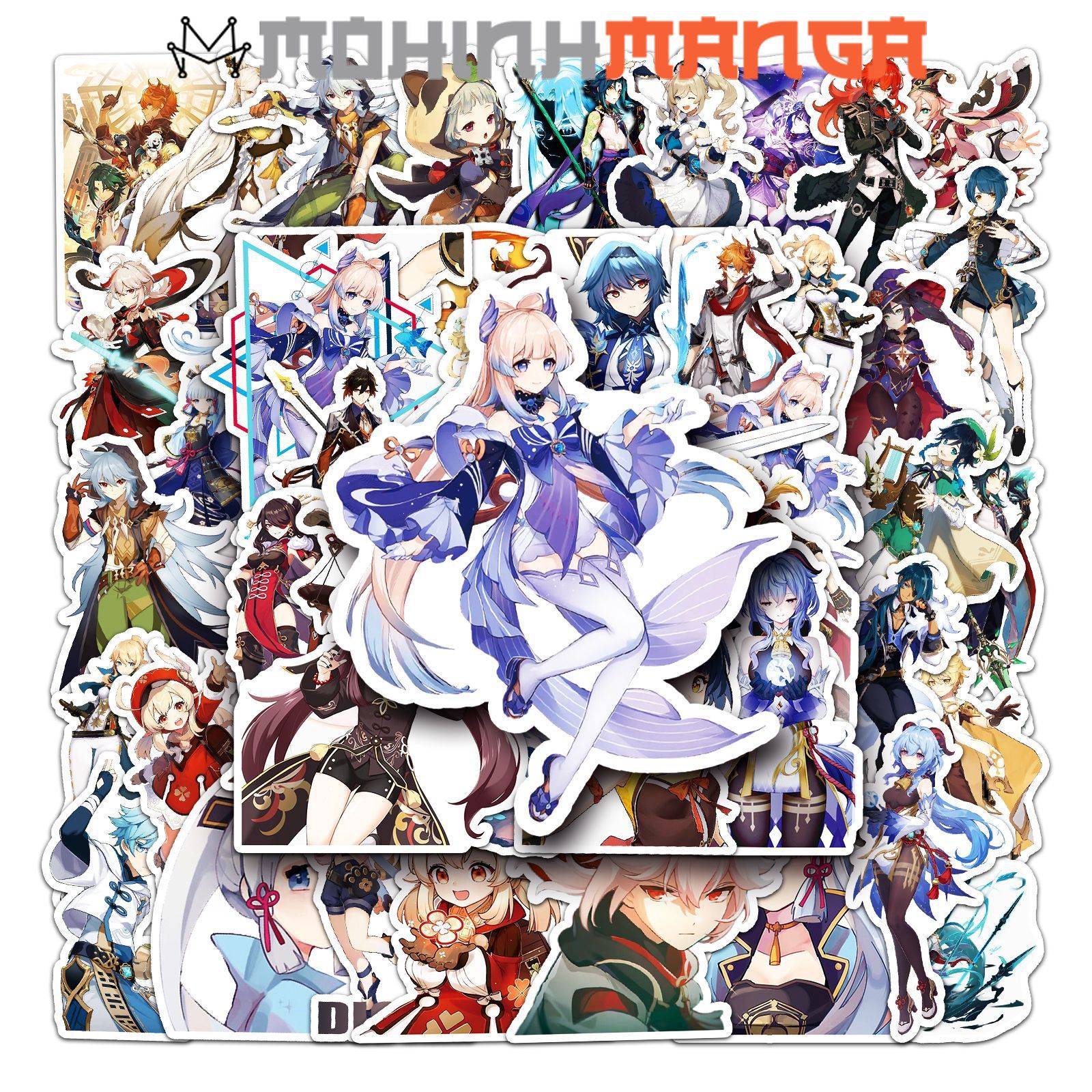 Bộ sticker Genshin Impact Kazuha Nahida Venti Ei Zhongli Xiao Albedo Childe Nilou Miko Itto Gorou Al