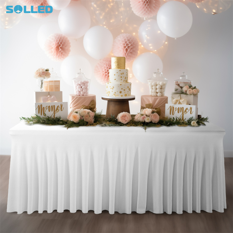 Table Cloth For Rectangle Table Wrinkle-Resistant Washable Tablecloth Table Skirt For High Top Bar Wedding Party Events ราคา 807 บาท*ส่งฟรี