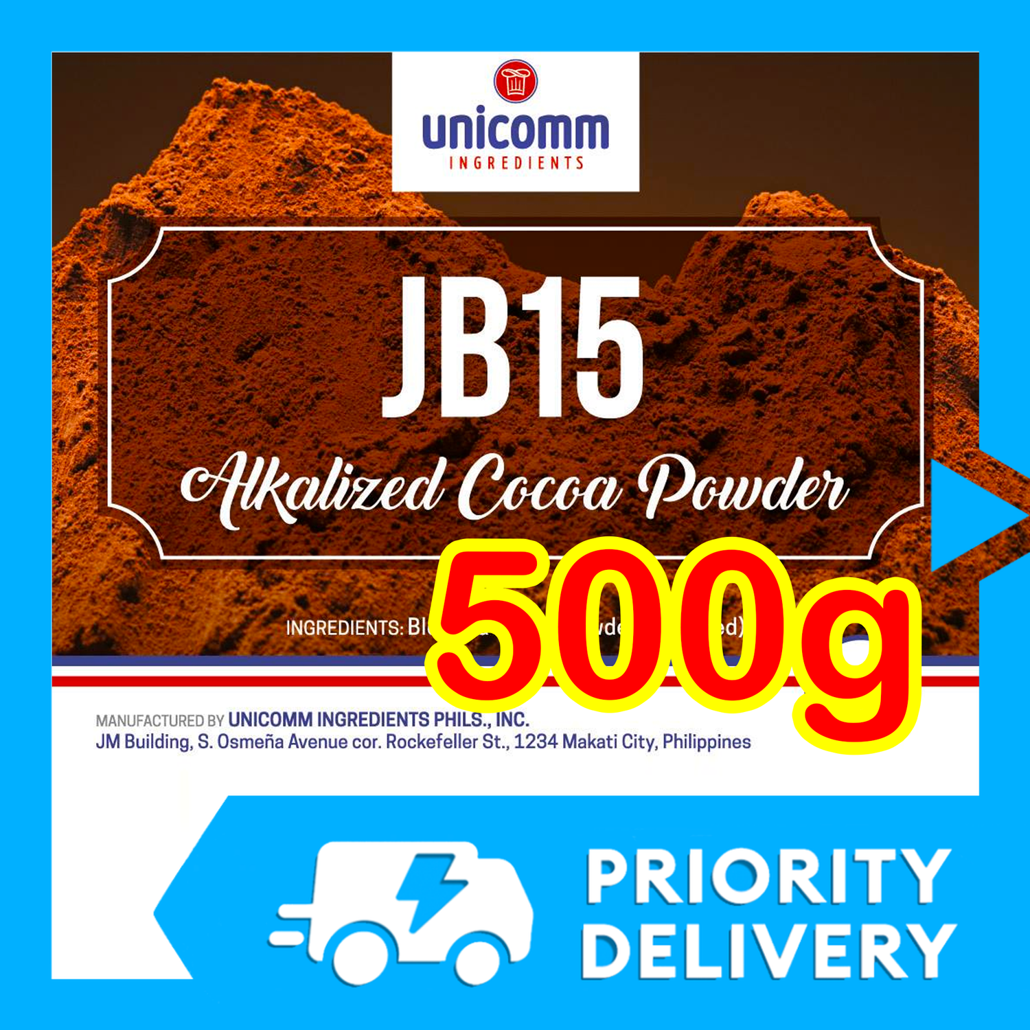 JB15 Unsweetened Cocoa Powder for Baking - 500g