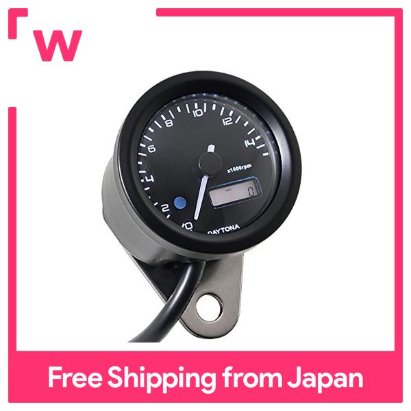 Daytona velona điện tacho Meter cho xe máy cơ thể màu đen/tri-màu LED φ48 15000rpm hiển thị 22005