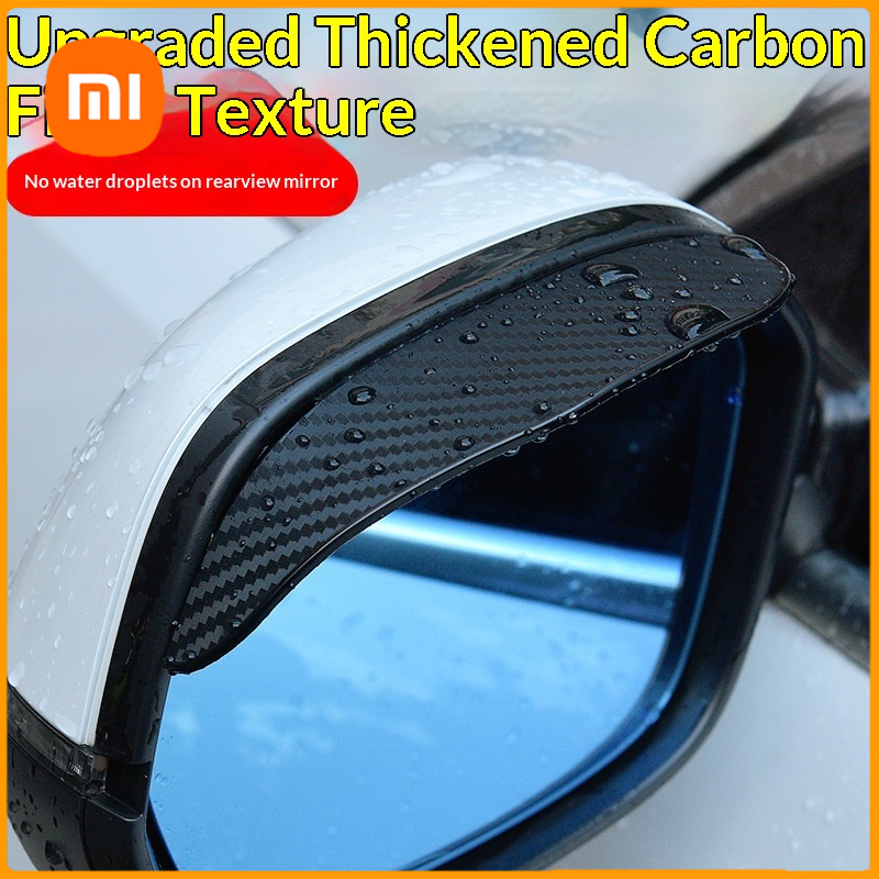 Upgraded Thick Carbon Fiber Pattern Car Side Mirror Rain Visor, Anti-Drip Water Repellent Design for Clear Visibility Giá 17,000 Đồng*Miễn phí vận chuyển