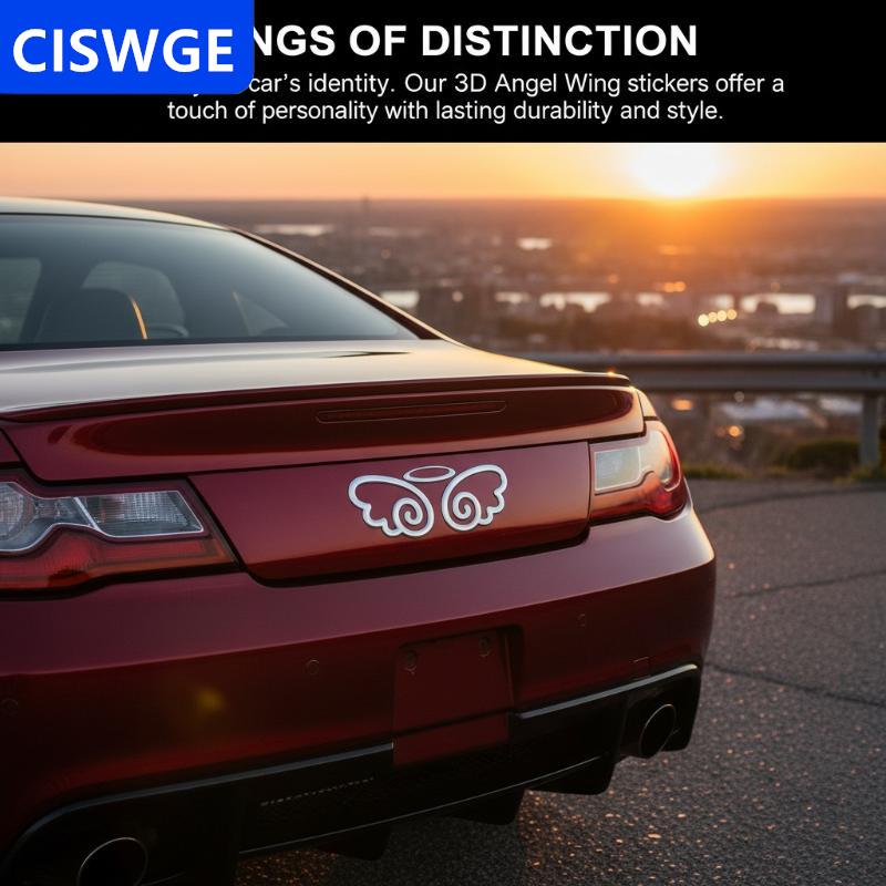 [COD] CISWGE AUTOPARTS Tự Động Phía Sau Đôi Cánh Thiên Thần Sticker 3D PVC Xe Nhãn Mát Bên Ngoài Xe Phụ Kiện Cho Hợp Thời Trang Trình Điều Khiển Giá 16,272 Đồng*Miễn phí vận chuyển