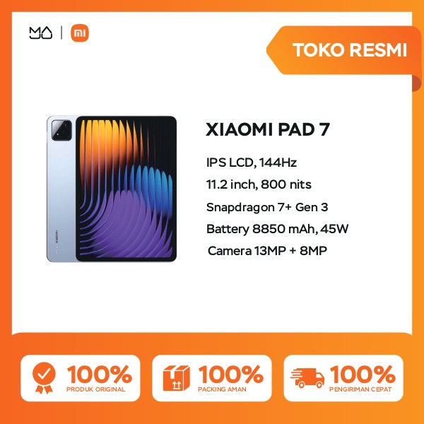Xiaomi Pad 7 8/256GB - Garansi Resmi Harga  5,404,000 Ringgit*Penghantaran Percuma