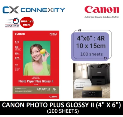 Canon Photo Paper Plus Glossy PP-208 (4" x 6") 100 sheets | 10 x 15 cm l Canon Pixma Photo Paper l Photo Paper For Canon Printers l Vibrant Glossy Paper l Canon Photo Paper l Photo Paper l Photo Paper 4R | Photo Paper 4x6 | Glossy Photo Paper 4R | PP 208