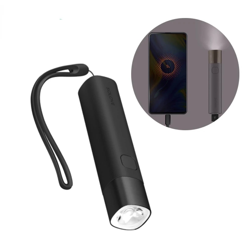 【Shop the Look】 Solove X3 Led Flashlight 3000mah Mobile Power Usb Multi-Function Brightness Power Bank Portable Lighting