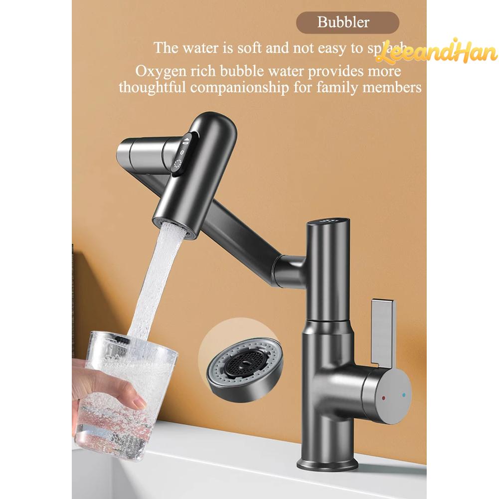ชุดเครื่องนอนและห้องน้ำ LeeandHan ลีอันธาน. Faucet แสดงผล LED แบบดิจิตอลพร้อมการหมุน 360 องศาและการไหลของน้ำที่ยืดหยุ่น
