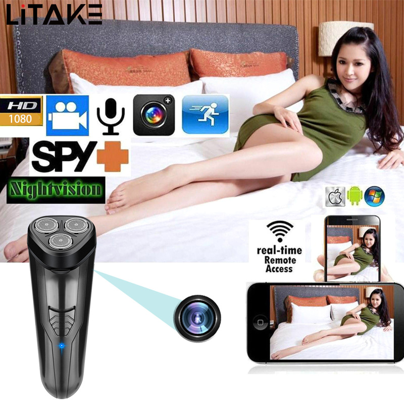 1080p Hd Mini Wifi P2p Camera Electric Shaver Video Recorder Dvr Wireless Ip Camcorder Home Security Cam