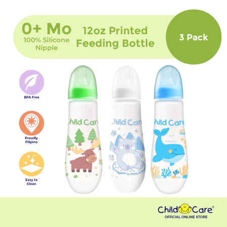 Child Care BPA-Free Baby Feeding Bottle Set (3-Pack)