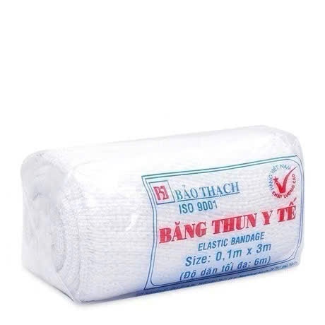 (0.075mx3m 2 móc) Cuộn Băng Gạc Co Giãn, băng chun y tế 2 móc,Băng thun y tế (1 móc, 2 móc - 3 móc, 