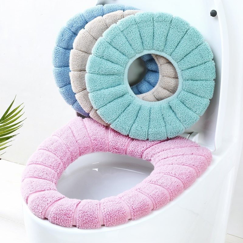 Giữ ấm có thể giặt bệt vệ sinh phòng tắm bọc ghế closestool Mat o-hình dạng Pad phụ kiện phòng tắm mùa đông CHẬU VỆ SINH TOILET mat trang trí