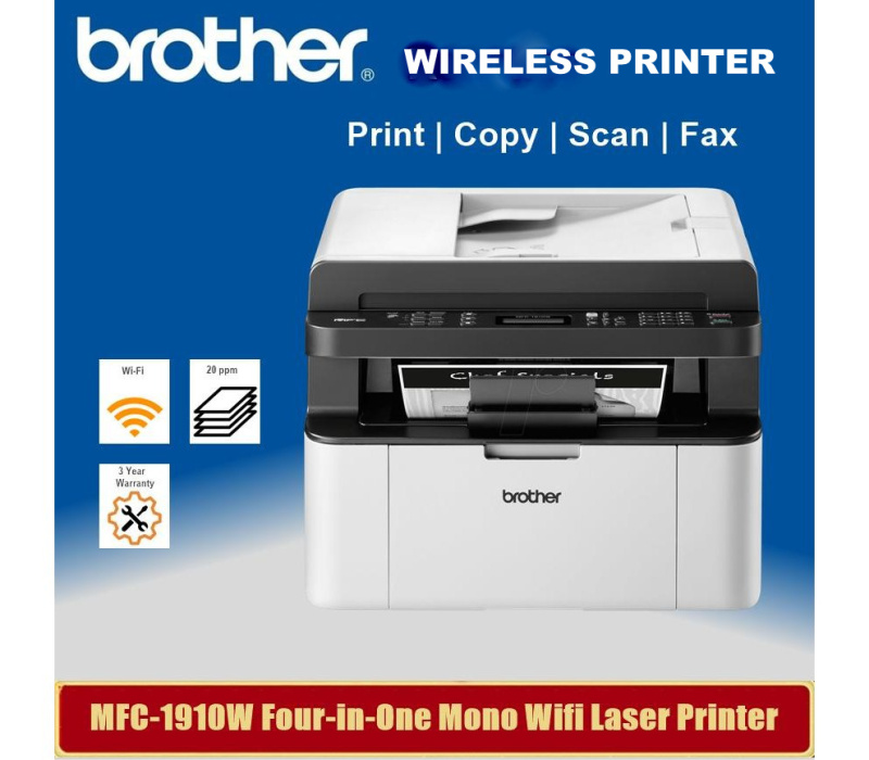 Brother Printer MFC-1910W Compact Mono Laser Multi function all in one MFC1910W 1910W 1910 | 20PPM A4 Wireless Monochrome Laser Printer Singapore
