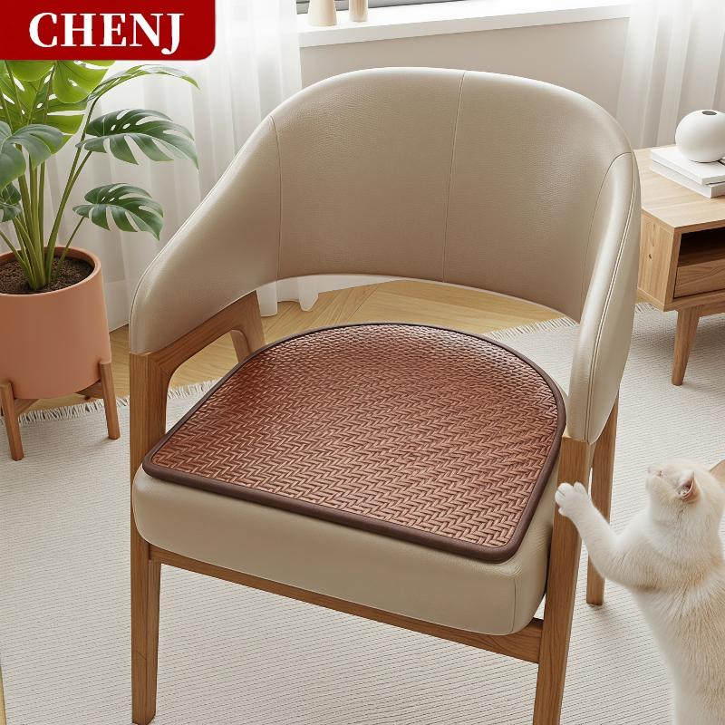 [COD] CHENJ TOOL Không trượt mùa hè mây dệt Ghế đệm thoáng khí làm mát ghế Pad cho phòng ăn văn phòng xe nhà ký túc xá sử dụng