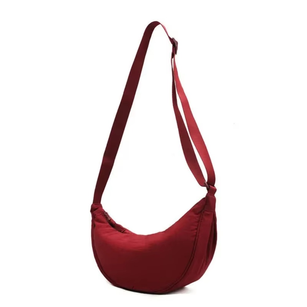 HERWK Dung lượng lớn Túi Hobos Nylon Thiết kế đơn giản Màu sắc đồng nhất Túi hình trăng khuyết Thời trang Phong cách cổ điển Túi đeo chéo Sử dụng khi đi du lịch - 3