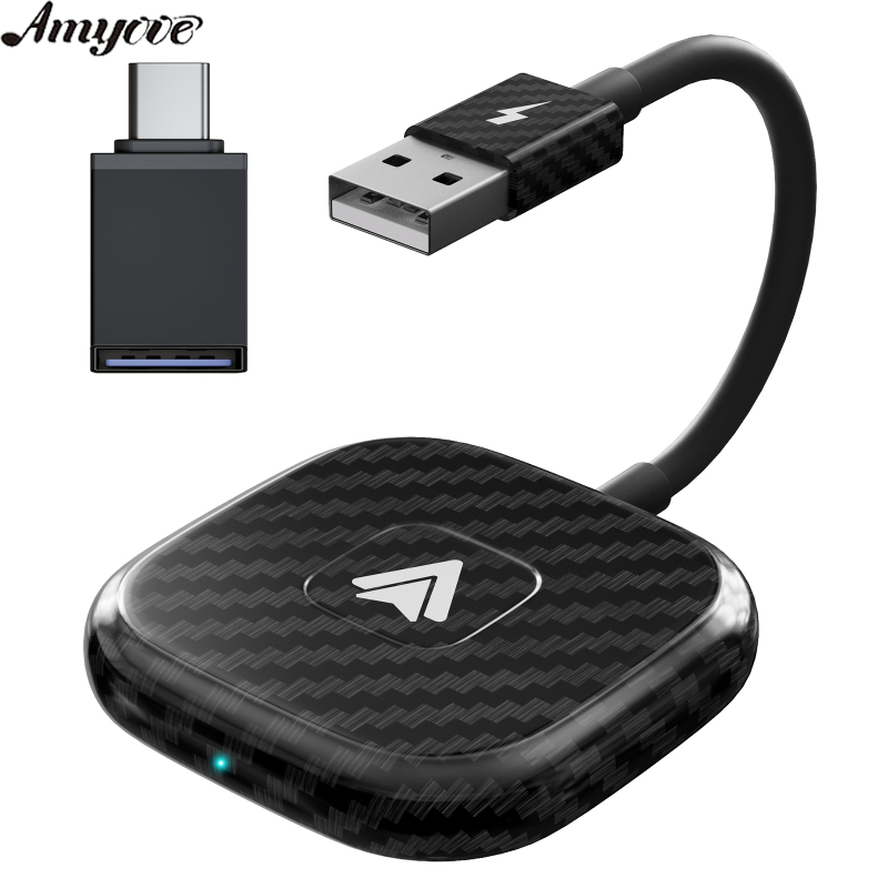 Wireless Adapter Compatible For CarPlay Android Auto 2.4Ghz 5GHZ Data Transmission Multimedia Video Dongle