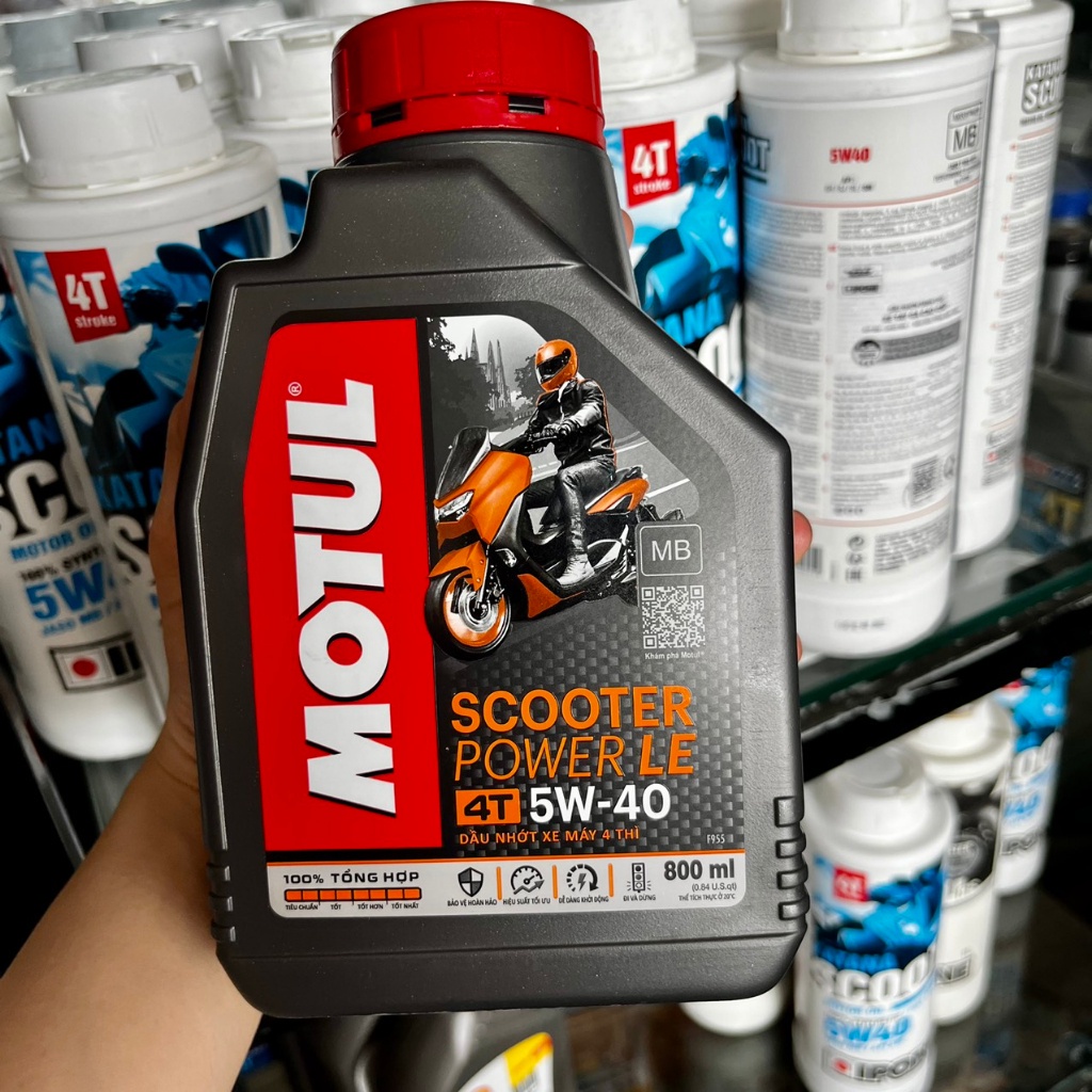 Nhớt Motul Xe Tay Ga Scooter Power LE 5W40+ Nhớt Lap/Nhớt Hộp Số Motul 120ml Chính Hãng Cao Cấp- Cam