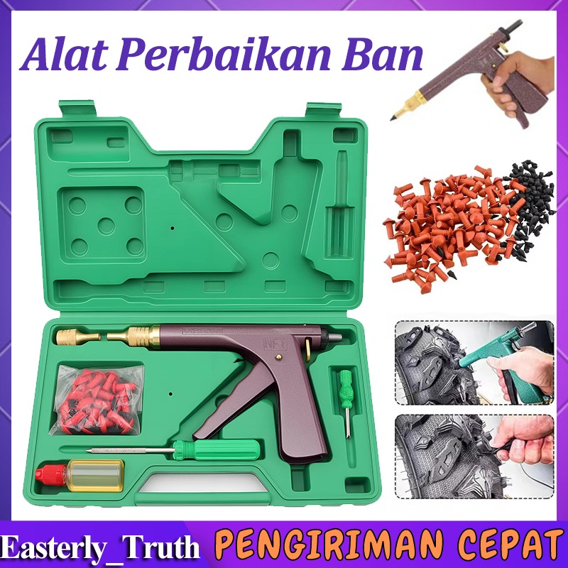 Tire repair kit set tubles tubeless tire repair tool tubeless wheel vacuum tire repair tools tubles shape shoot universal patch tool Harga 45,800 rupiah*Gratis Ongkir