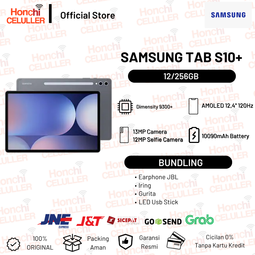 Samsung Galaxy Tab S10+ 5G 12/256GB - Tablet AI, Tab AI, Galaxy AI, Layar besar, RAM besar, Baterai tahan lama Garansi Resmi Indonesia SEIN Harga  17,999,000 Ringgit*Penghantaran Percuma