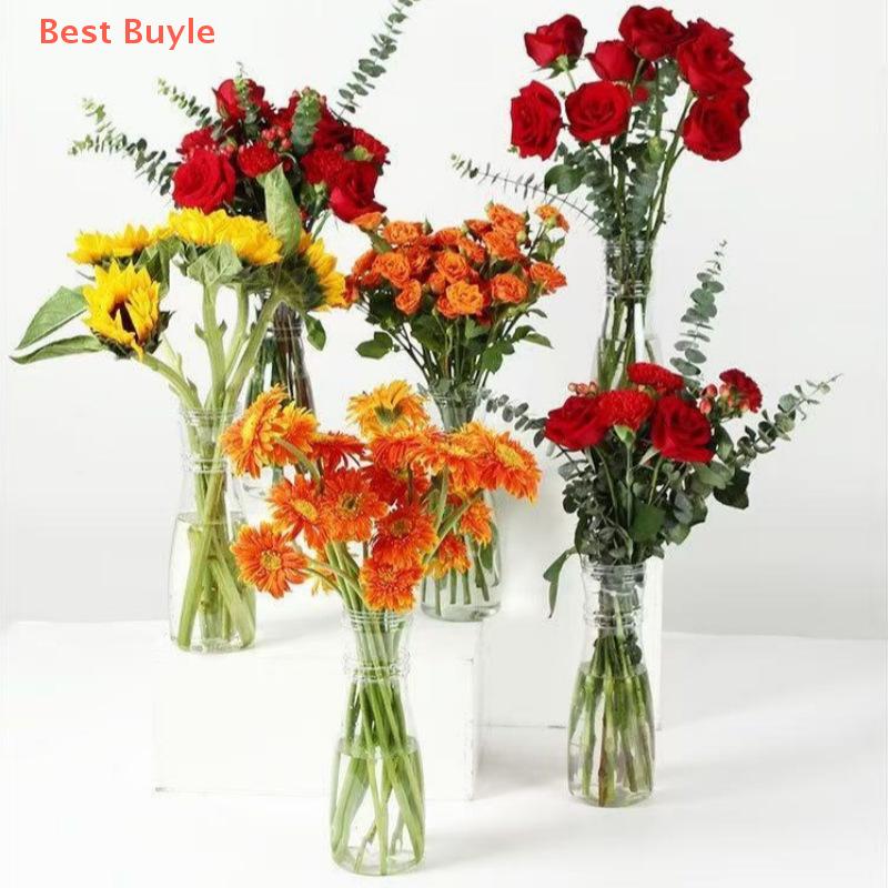 💖Best Buyle Bình hoa bằng nhựa trong suốt Bắc Âu bình hoa sắp xếp bình hoa cây thủy canh sáng tạo trang trí bàn phòng khách gia đình