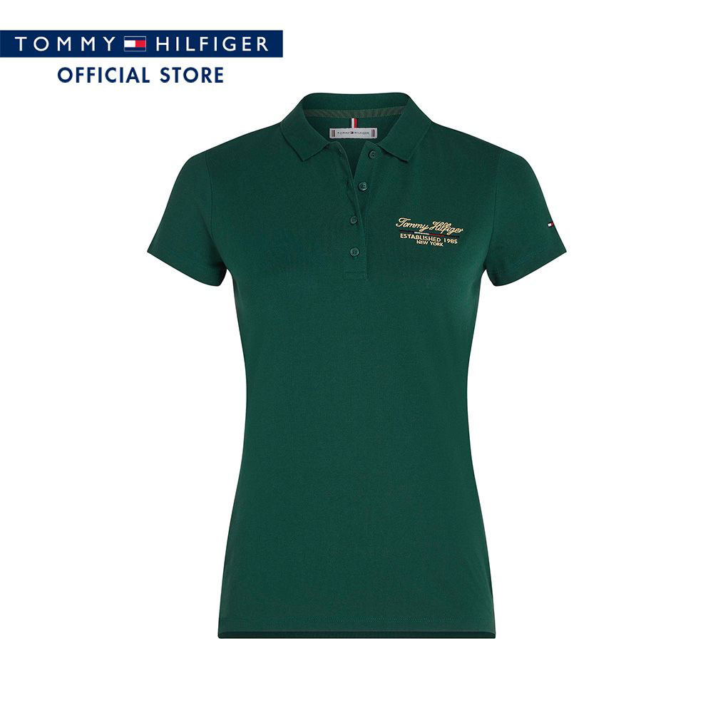 Tommy Hilfiger Women Polos Model WW0WW43624 L6K - Green Slim Fit ราคา 1,956 บาท*ส่งฟรี