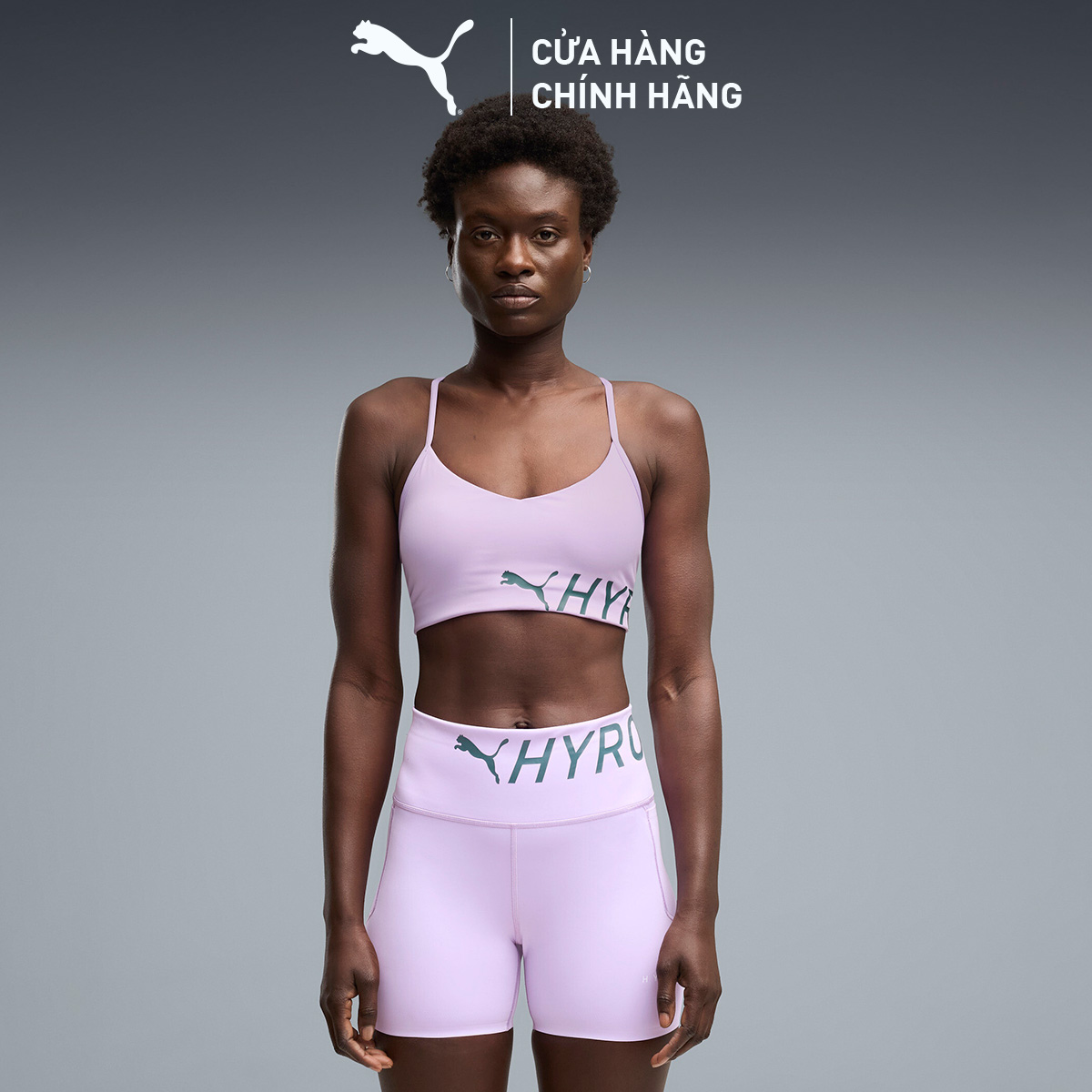 Áo Ngực Thể Thao Tập Luyện PUMA Nữ W HYROX STRAPPY PWRMODE BRA Light Lavender Màu Tím