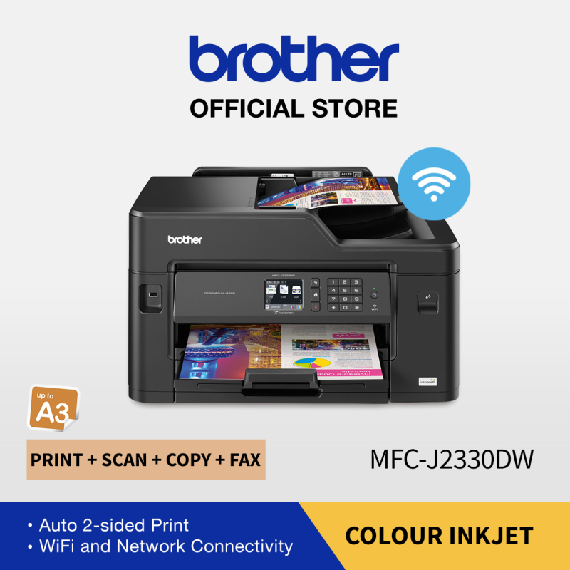 Brother MFC-J2330DW A3 All in One Wireless Colour Inkjet Printer | Auto 2-sided Print | Network | Scan,Copy,Fax Singapore