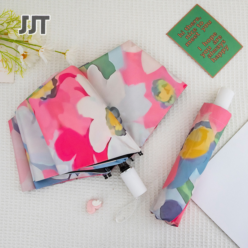 JJT Ô Dù Ô thời trang, di động ô dù nhỏ Dù xếp không thấm nước Ô Che Nắng di động ô dù xếp nhiều màu Túi Dù xếp UPF/Ô chống nắng tia cực tím Ô che nắng màu sắc dễ thương kích thước nhỏ dù xếp dễ mang theo.