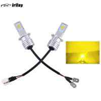 คู่ Iisy 80W ชิป H3ไฟหน้ารถ3570 2SMD หลอดไฟ LED 4000LM ชิป LED ไฟตัดหมอก6000K สีขาวสีฟ้าสีเหลือง DC12V 24V