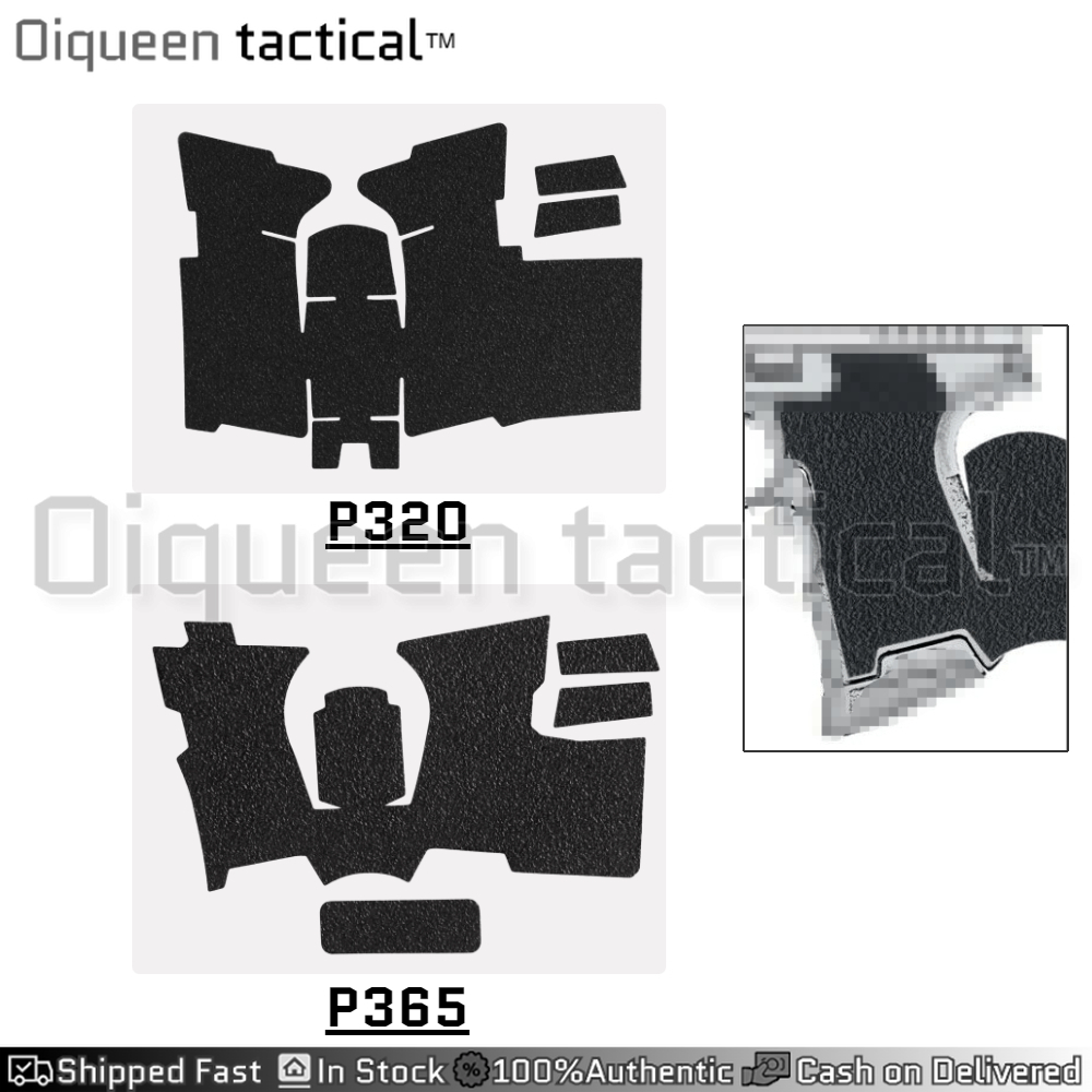 Oiqueen Rubber Gr-ip Non-Slip Sticker Gr-ip Wrap Tape for Gl-ock Sig P320 P365 for Outdoor Hunting Accessories ราคา 89 บาท*ส่งฟรี