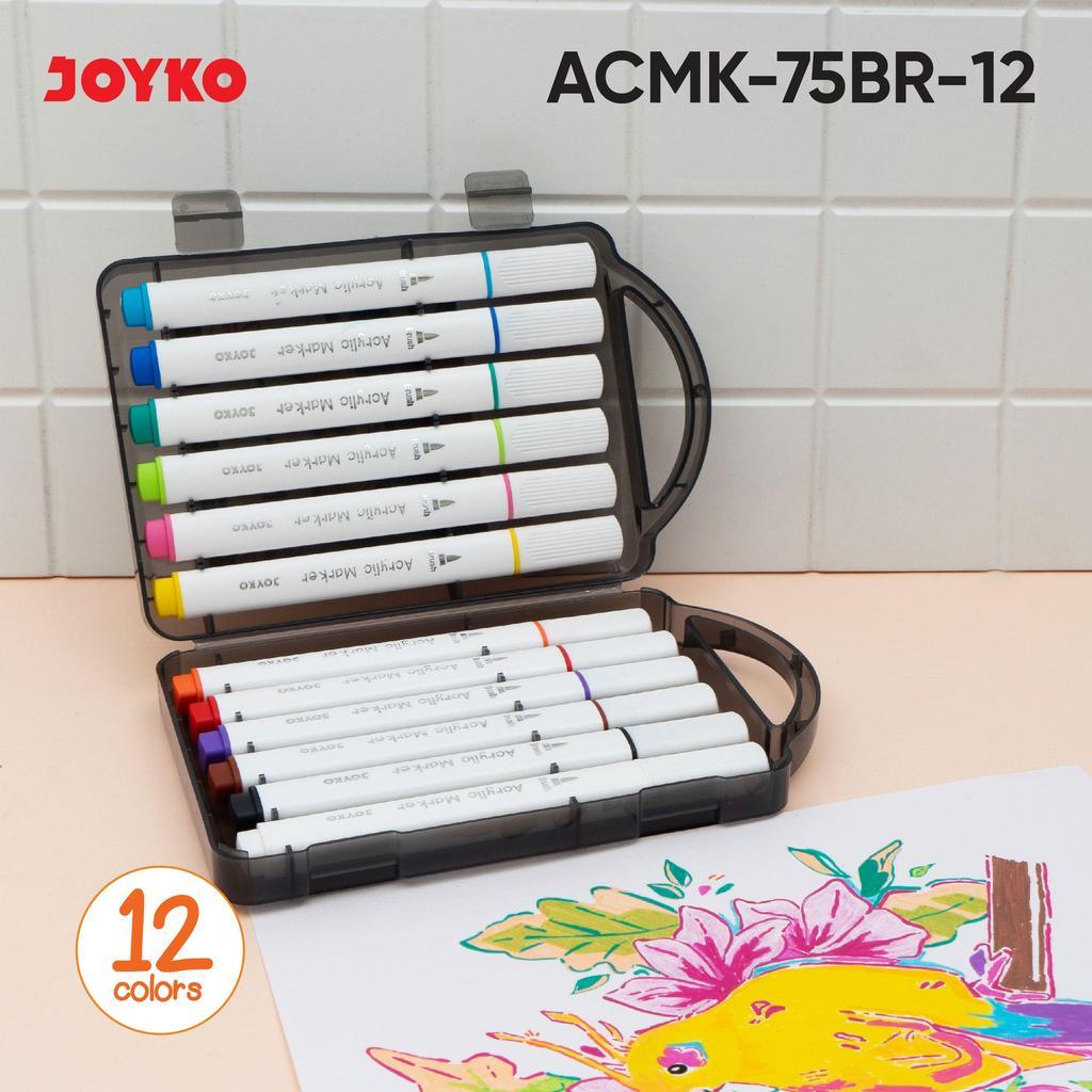 JOYKO Acrylic Marker Spidol Akrilik ACMK-75BR Brush Tip
