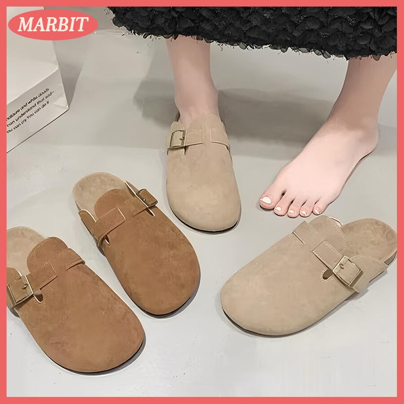 Marbit Hot Sale Fashionable Thick Closed Toe Sandals for Women, Outdoor Sandals Half Sole Shoes ราคา 130 บาท*ส่งฟรี