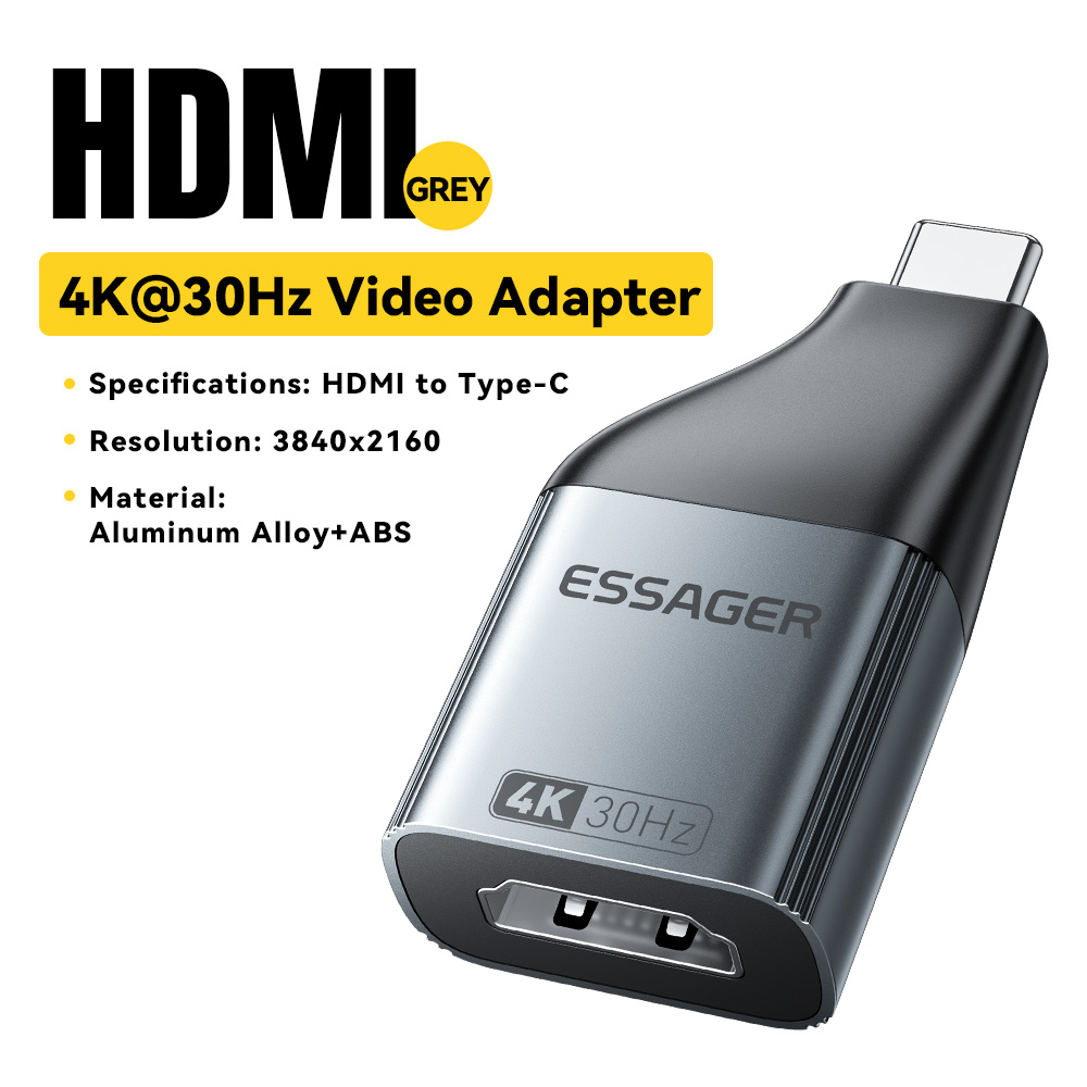 Essager loại USB C Để HDMI Dp VGA Cổng kết nối mini Adapter 8K/4K HD truyền tải video Bộ chuyển đổi 
