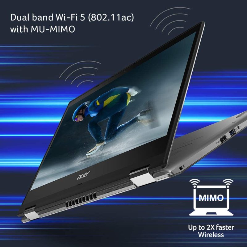 Acer Spin 3 Convertible Laptop, 14 inches Full HD IPS Touch, 8th Gen Intel Core i7-8565U, 16GB DDR4, 512GB PCIe NVMe SSD, Backlit KB, Fingerprint Reader, Rechargeable Active Stylus