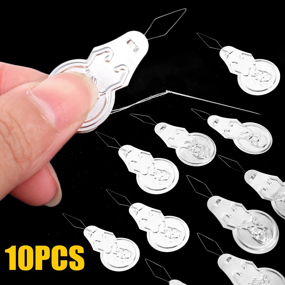 5/10 chiếc máy xỏ kim máy xỏ dây nhôm máy xỏ dây mũi khâu máy chèn may tay dụng cụ