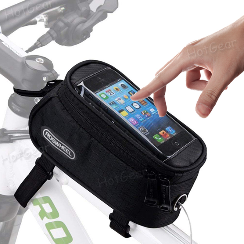 New ROSWHEEL Bicycle Bike Cycling Frame Pannier Front Top Tube Phone Bag Pouch